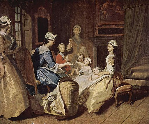 'Pamela teaching her children' (see volume four of Samuel Richardson's 'Pamela'), by Joseph Highmore. 1743–5. (Source of image: Wikimedia Commons)