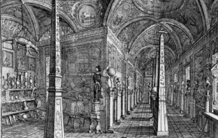 Kircher’s Museum in Rome, by Giorgio di Sepibus, in Romani  collegii Societatis musaeun celeberrimum, Amsterdam 1678.