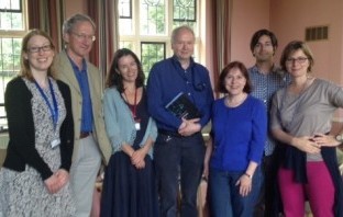 Some of the core C of K team celebrating Dr Philip Beeley's new book, volume III of The Correspondence of John Wallis (1616-1703), co-edited with Christoph J. Scriba