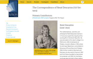 Catalogue page for René Descartes