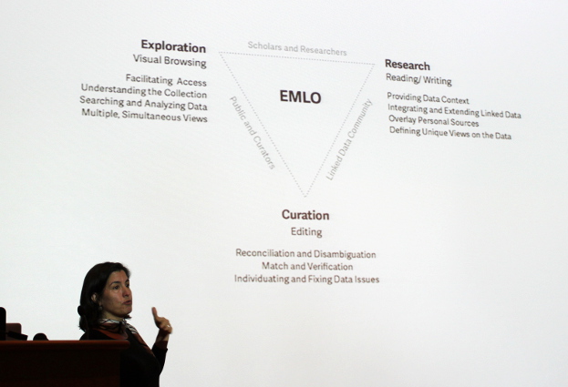 Nicole Coleman describes EMLO at the COST Conference